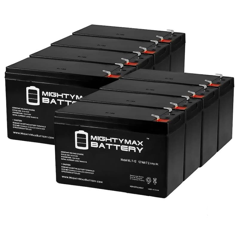 12V 7Ah Compatible Battery for APC Back-UPS XS1500 XS 1500 - 8 Pack