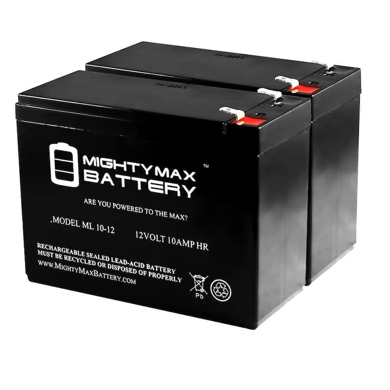 12V 10Ah NEW BATTERY FOR EZIP SCOOTER 4.0,4.5,400,450,500 - 2 Pack