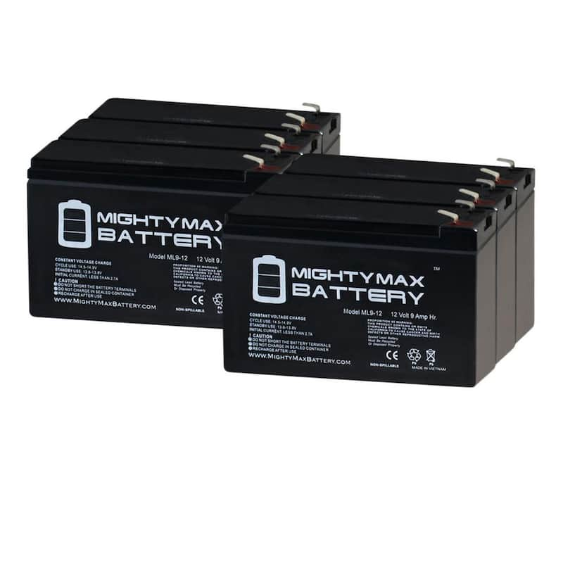 12V 9Ah Compatible Battery for APC Back-UPS NS1250, NS 1250 - 6 Pack