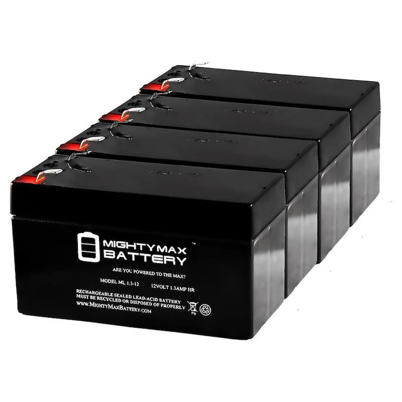 12V 1.3Ah Battery Replacement for Mercedes Benz N000000004039 - 4 Pack