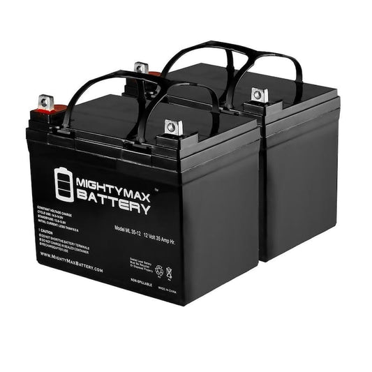 12V 35AH SLA Battery Replaces NP38-12 U1-34 UB12350 - 2 Pack