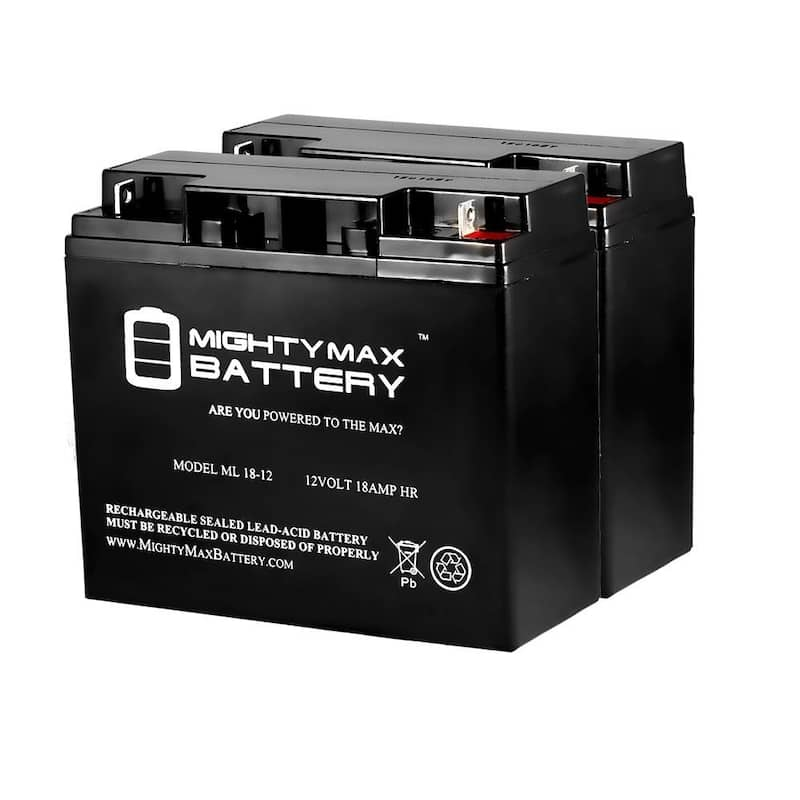 12V 18AH SLA Battery for Black Decker CMM1200 Mower - 2 Pack