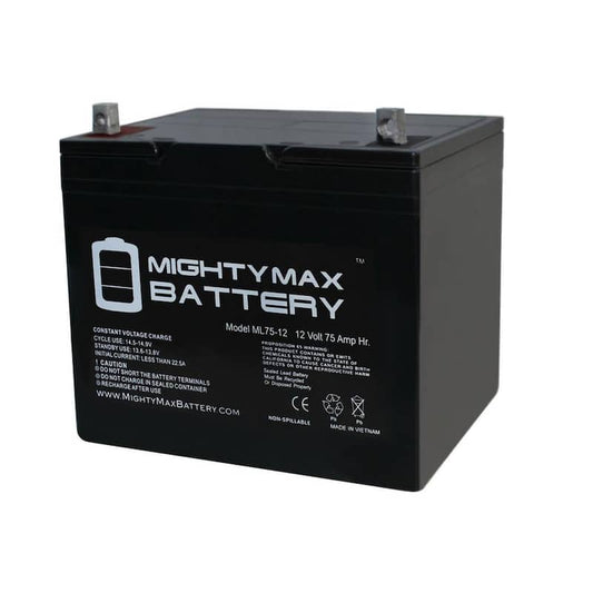 12-Volt 75Ah Replacement Battery for Crown 12CE75