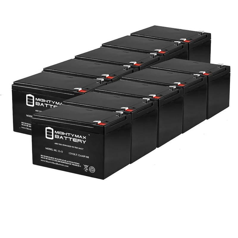 12V 12AH SLA Battery Replacement for Simplex 4100 - 10 Pack