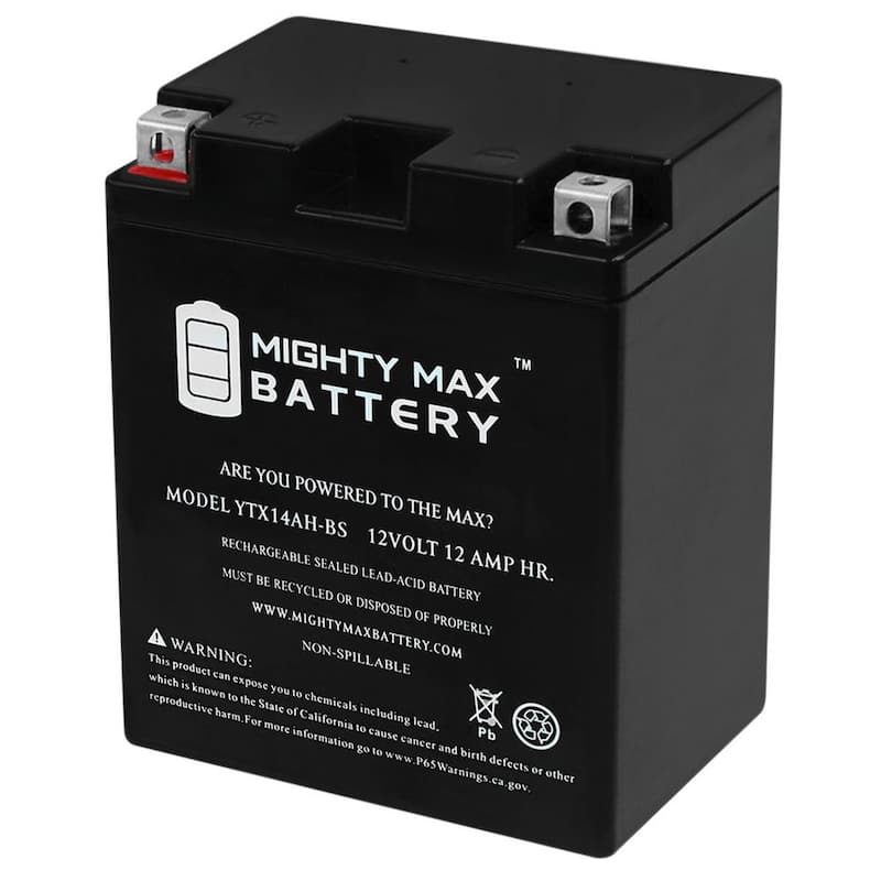 YTX14AH-BS 12V 12Ah Battery Replacement for ES14AHBS Motorcycle