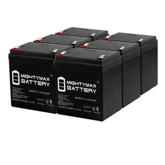 12V 5AH SLA Battery Replacement for Enduring 6-DW-5 - 6 Pack