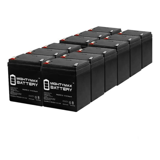 12V 5AH Replacement Battery compatible with SigmasTek Power Sonic PS-1250-F1 - 12 Pack