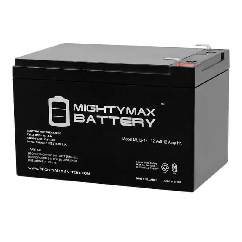 12V 12AH Battery Replacement for Long Way LW-6FM10 + 12V Charger