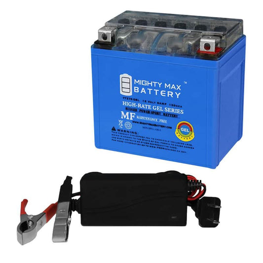 YTZ7S GEL Replacement Battery for Polaris 110 Outlaw 2020 + 12V 1Amp Charger