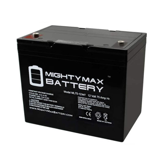 12V 75Ah Internal Thread Battery Replaces Werker WKA12-80C-FR