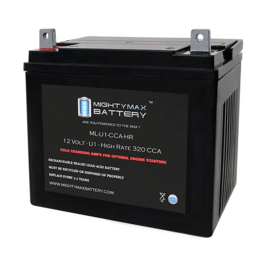 12-Volt U1 320 CCA Rechargable NB Terminal Sealed Lead Acid (SLA) Battery