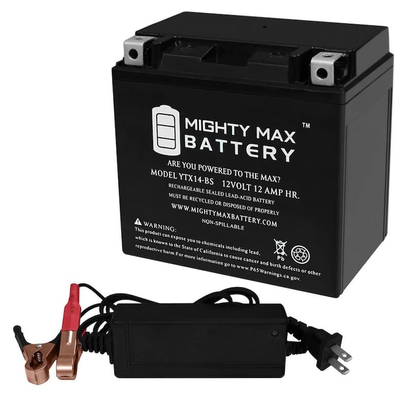 12-Volt 12 AH SLA for Power Sports Battery Includes 12-Volt 2 Amp Charger