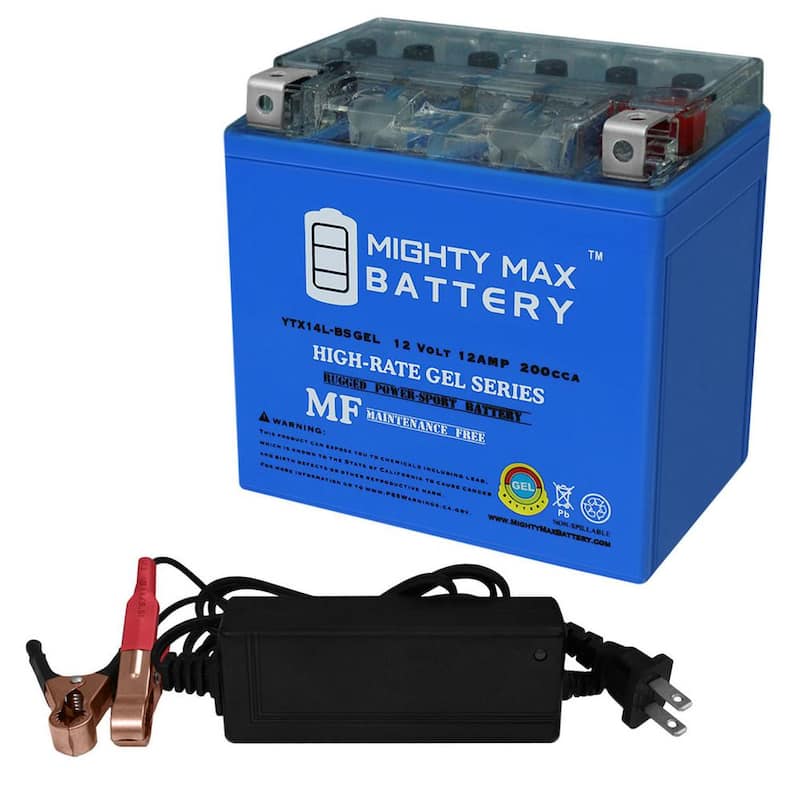 12-Volt 12 AH GEL for Power Sports Battery Includes 12-Volt 2 Amp Charger