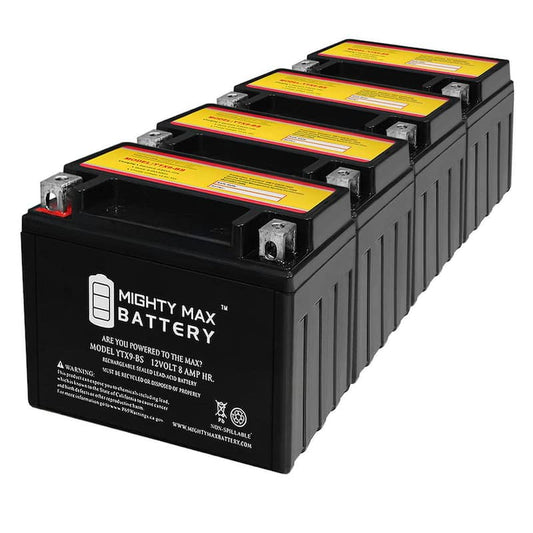 12-Volt 8 AH Replaces SLA for Power Sports Battery (4-Pack)