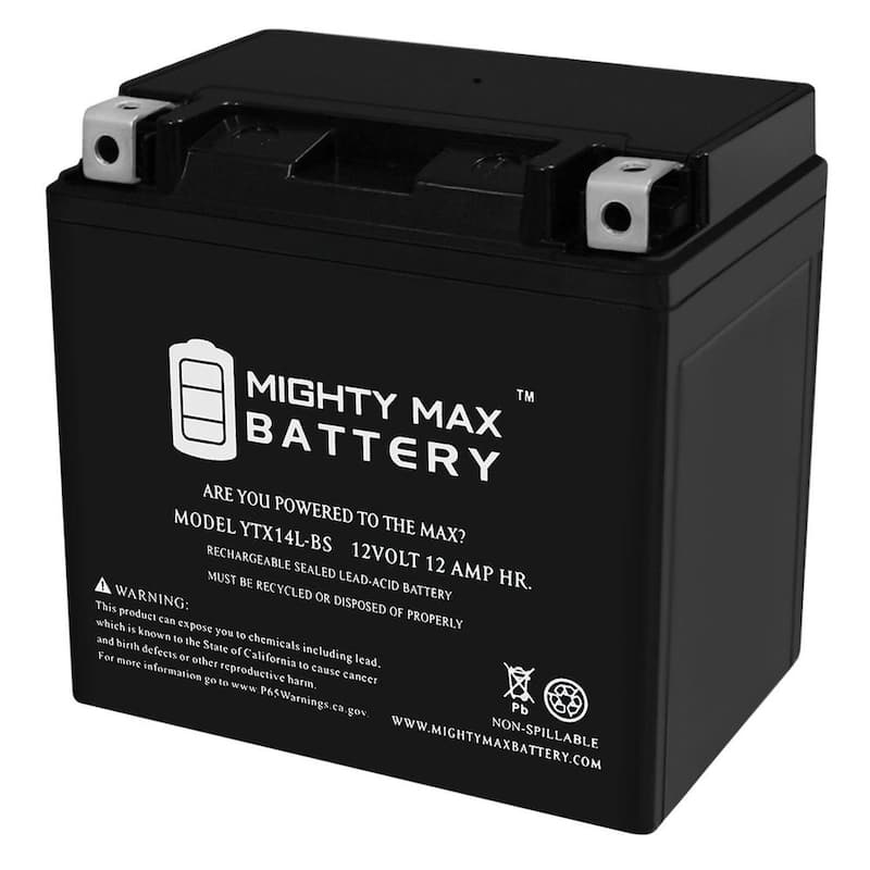 YTX14L-BS Replacement Battery for STX14L-BS ETX14L GTX14L-BS WCP14L