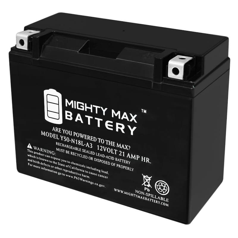 Y50-N18L-A3 Power Sports Battery Replaces 18L-BS ETX18L CY50-N18L-A3