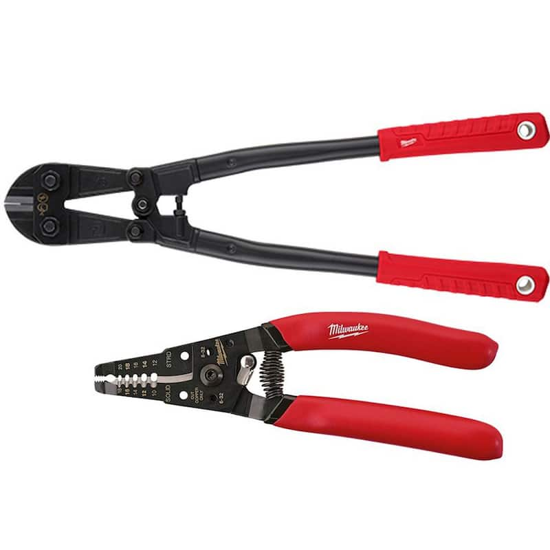 18 in. Bolt Cutter with 3/8 in. Maximum Cut Capacity and 7 in. Wire Strippers