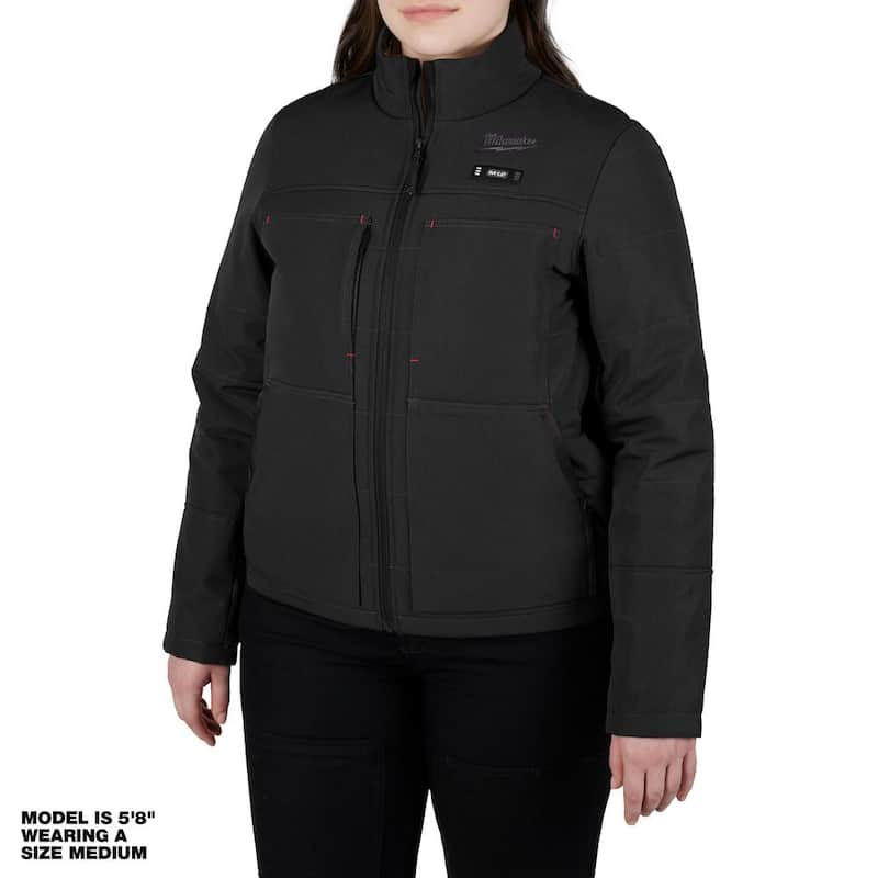 Women's Large M12 12-Volt Lithium-Ion Cordless AXIS Black Heated Quilted Jacket Kit with One 3.0 Ah Battery and Charger