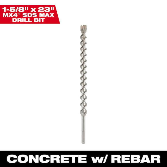 1-5/8 in. x 23 in. 4-Cutter SDS-MAX Carbide Drill Bit