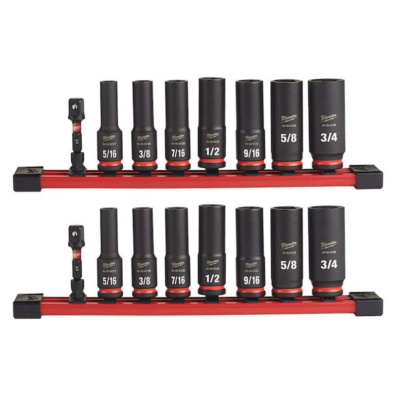 SHOCKWAVE Impact Duty 3/8 in. SAE Deep Impact Rated Socket Set (16-Piece)