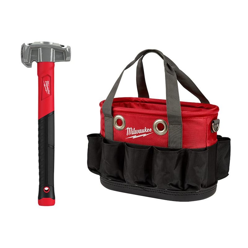 36 oz. 4-in-1 Lineman's Hammer with 10.4 in. Underground Oval Bag