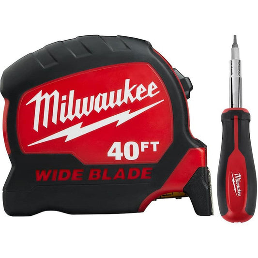 40 ft. x 1.3 in. W Blade Tape Measure with 11-in-1 Multi-Bit Screwdriver