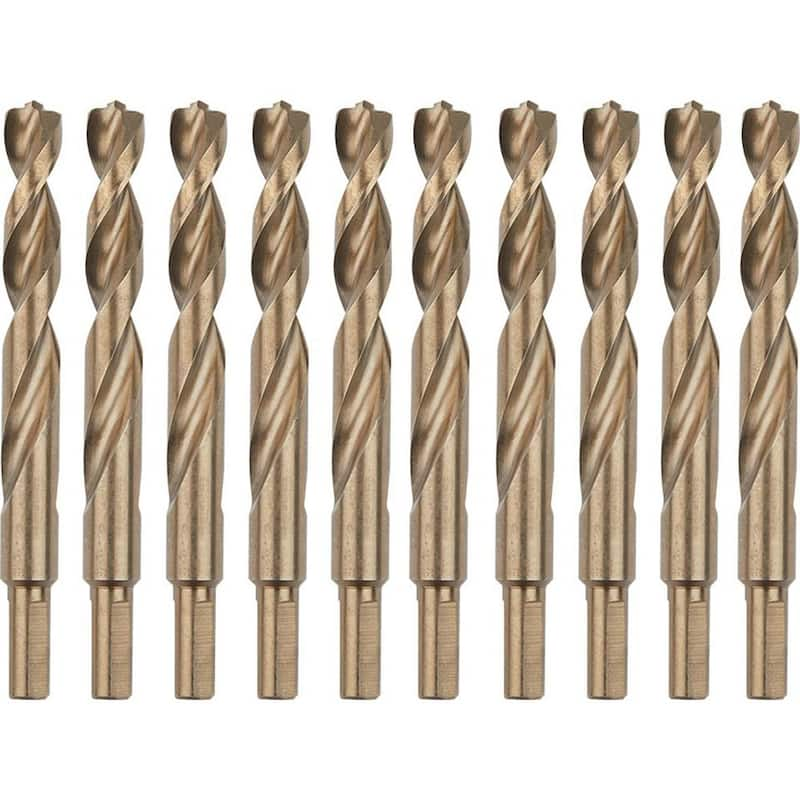 1/2 in. Cobalt Red Helix Twist Drill Bit (10-Pack)