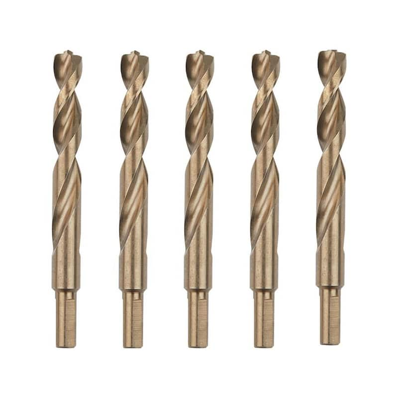 1/2 in. Cobalt Red Helix Twist Drill Bit (5-Pack)