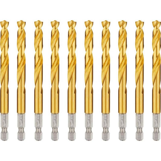 SHOCKWAVE 5/16 in. Titanium Twist Drill Bit (10-Pack)