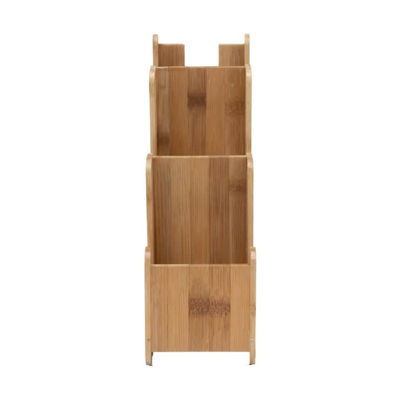 Rayon from Bamboo 4.5 in. L x 13.25 in. W x 11.75 in. H Cup and Lid Dispenser Countertop Organizer