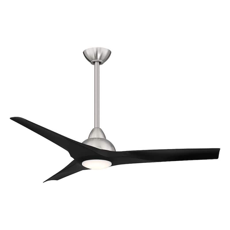 Trislander 52 in. LED Indoor Brushed Nickel Ceiling Fan with Remote