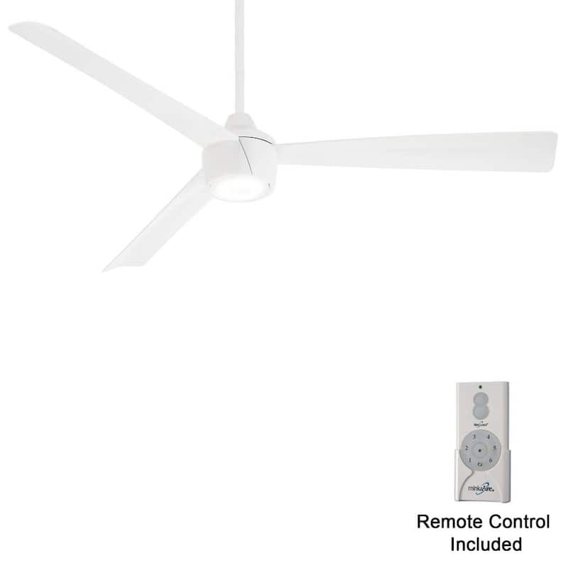 Skinnie 56 in. LED Indoor/Outdoor Grey Ceiling Fan with Light and Remote Control