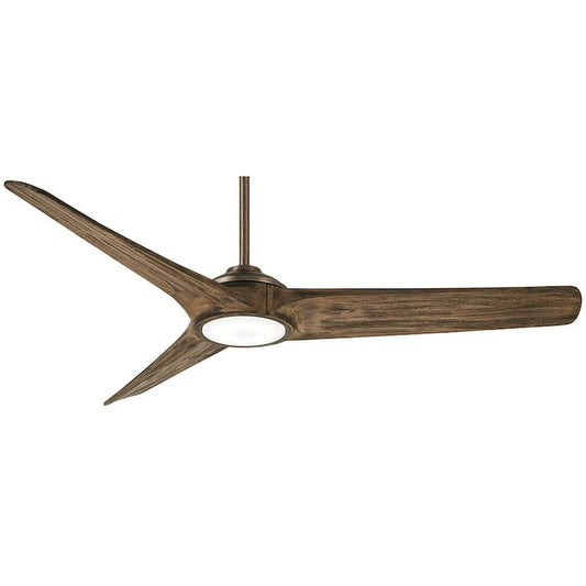 Timber 68 in. Integrated LED Indoor Heirloom Bronze with Aged Boardwalk Smart Ceiling Fan with Light with Remote Control