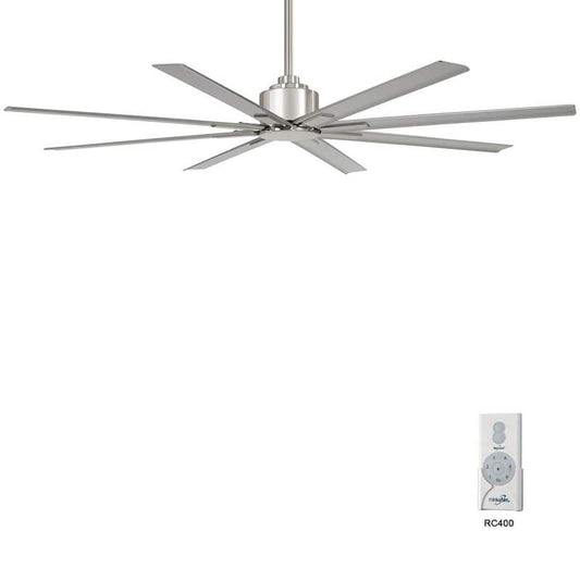 Xtreme H2O 65 in. Indoor/Outdoor Brushed Nickel Wet Ceiling Fan with Remote Control