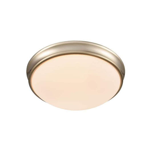 12 in. 2-Light Modern Gold Flushmount