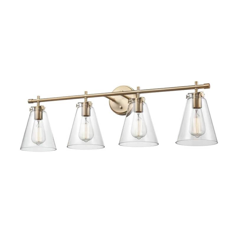 35 in. 4-Light Modern Gold Vanity Light