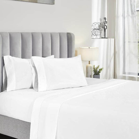 White 100% Organic Cotton Full Sheet Set