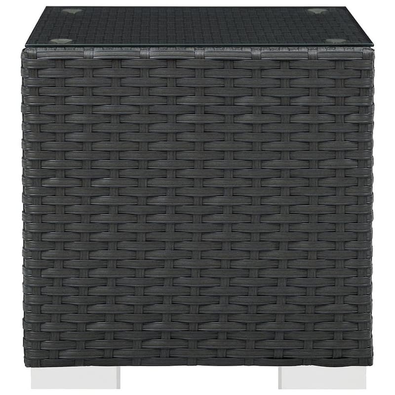 Sojourn Patio in Chocolate Wicker Outdoor Side Table