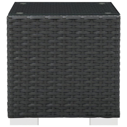 Sojourn Patio in Chocolate Wicker Outdoor Side Table