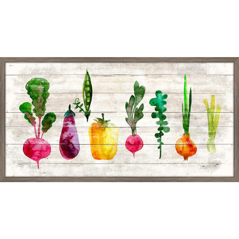 Vibrant Veggies I Framed Giclee Veggie Art Print 34 in. x 18 in.