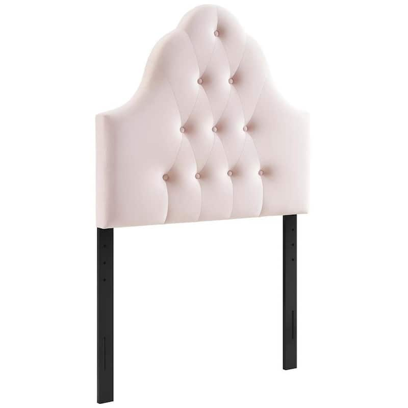 Sovereign Pink Twin Diamond Tufted Performance Velvet Headboard