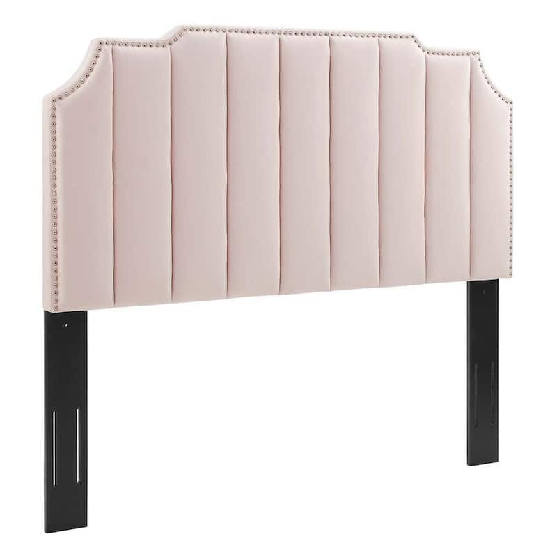 Rosalind Performance Velvet Full/Queen Headboard in Pink