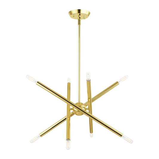 Soho 8 Light Polished Brass Chandelier