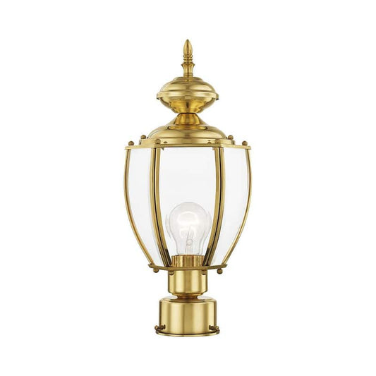 Outdoor Basics 1 Light Polished Brass Outdoor Post Top Lantern