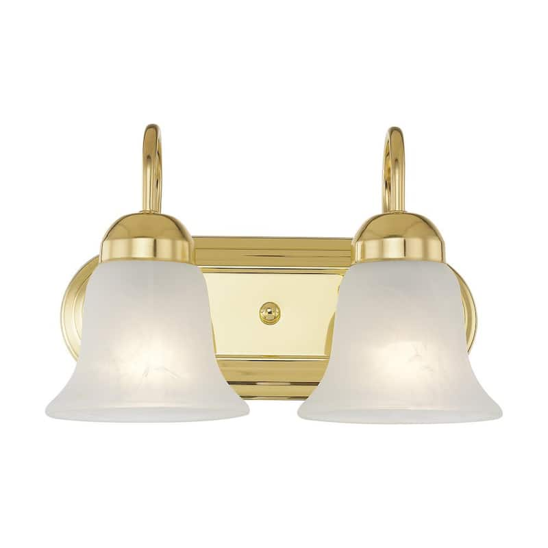 Riviera 2 Light Polished Brass Bath Vanity Light