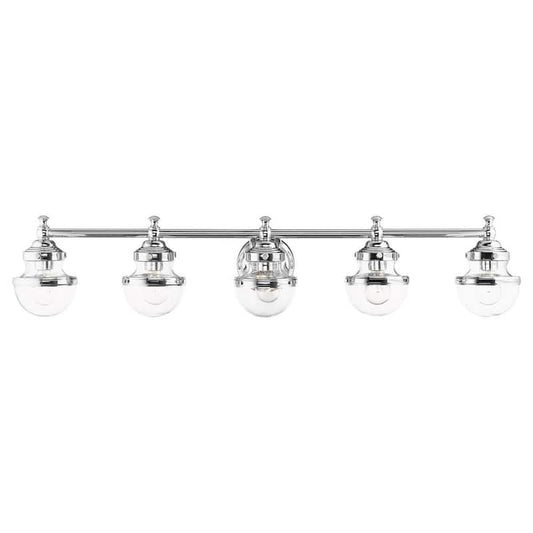 Oldwick 5 Light Polished Chrome Vanity Sconce