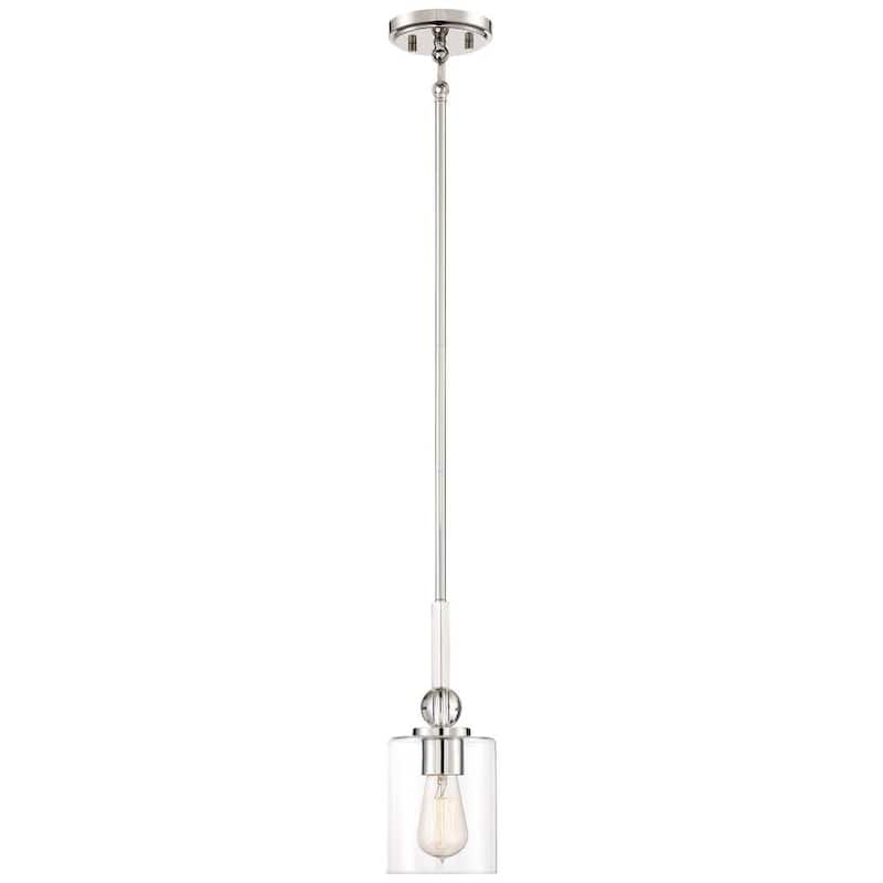 Studio 5 Collection 1-Light Polished Nickel Finish Mini Pendant