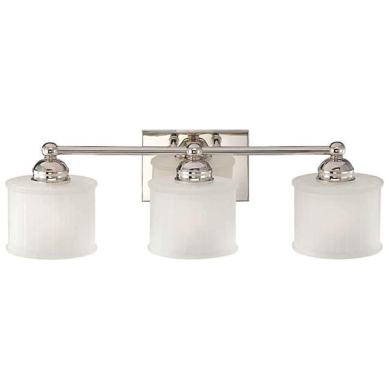 3-Light Polished Nickel Bath Light