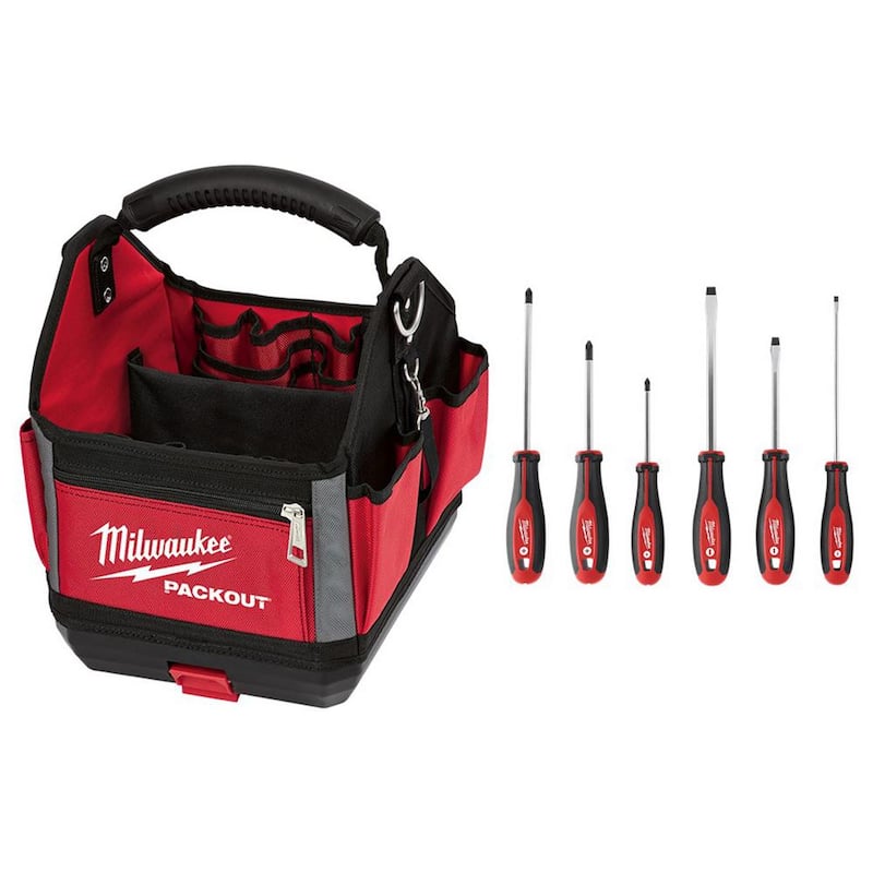 10 in. PACKOUT Tote with Screwdriver Set (6-Pieces)