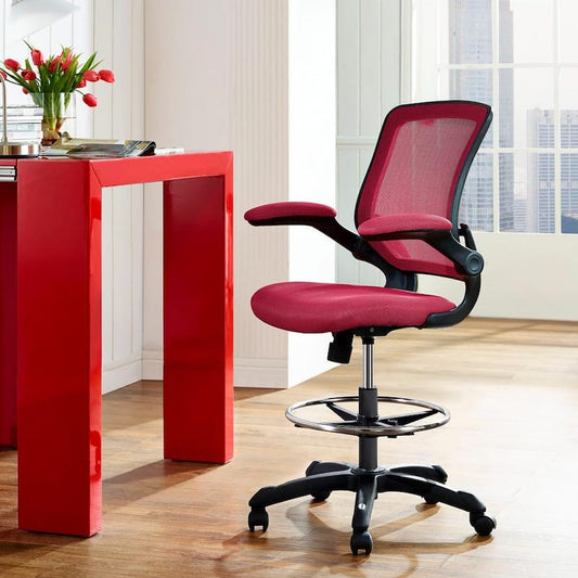 Veer Drafting Stool in Red